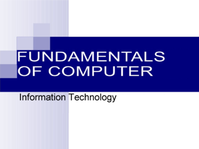 Certificate In Computer Fundamental – Theory
